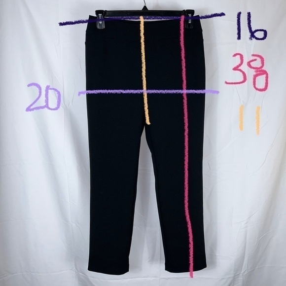 T Tahari Pants Straight Leg Pull on High Rise Elastic Waist Business Dress Pants - Picture 10 of 10